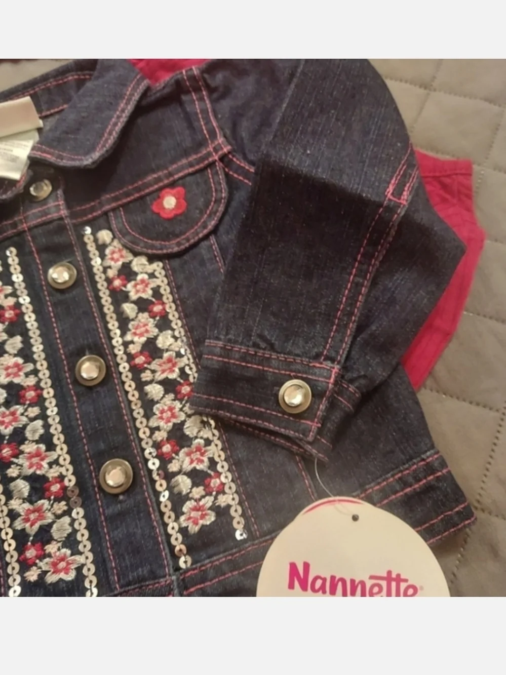 Nannette Dark Blue Denim Jacket Set